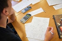 Student in a maths lesson